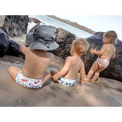 Reusable Swim Nappy & Waterproof Wet Bag- Boho Rainbow