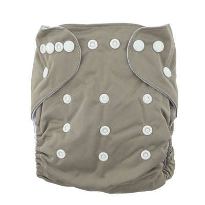 Modern Cloth Nappy (Pocket-OSFM)- 0-3 yrs- Slate Grey + Inserts