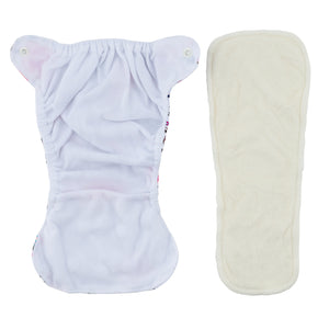 Modern Cloth Nappy (Pocket-OSFM)- NEWBORN 0-3 months- Dusty Pink + Insert