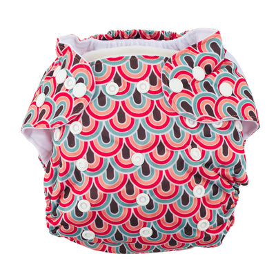 Modern Cloth Nappy (Pocket-OSFM)- 0-3 yrs- Boho Rainbow + Inserts