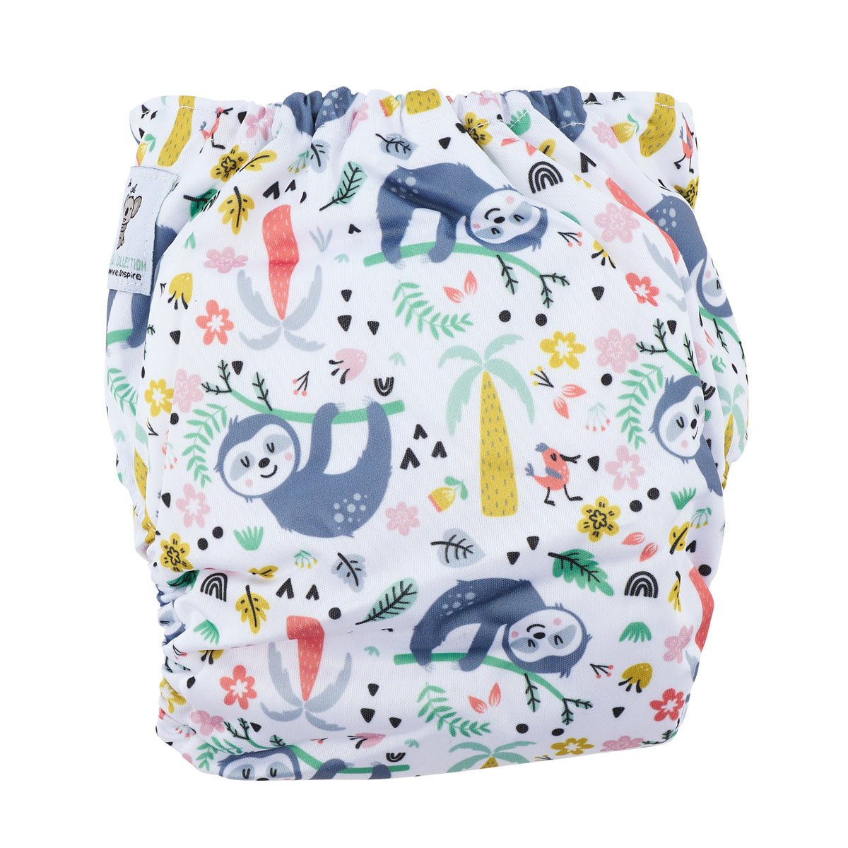 Modern Cloth Nappy (Pocket-OSFM)- 0-3 yrs- Sloth + Inserts