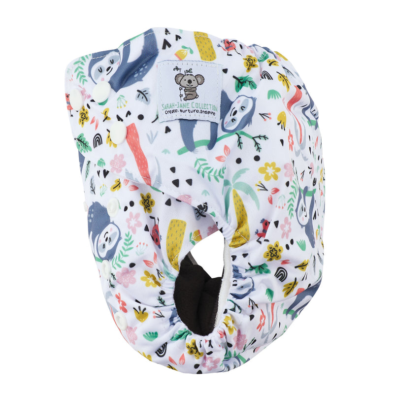 Modern Cloth Nappy (Pocket-OSFM)- 0-3 yrs- Sloth + Inserts