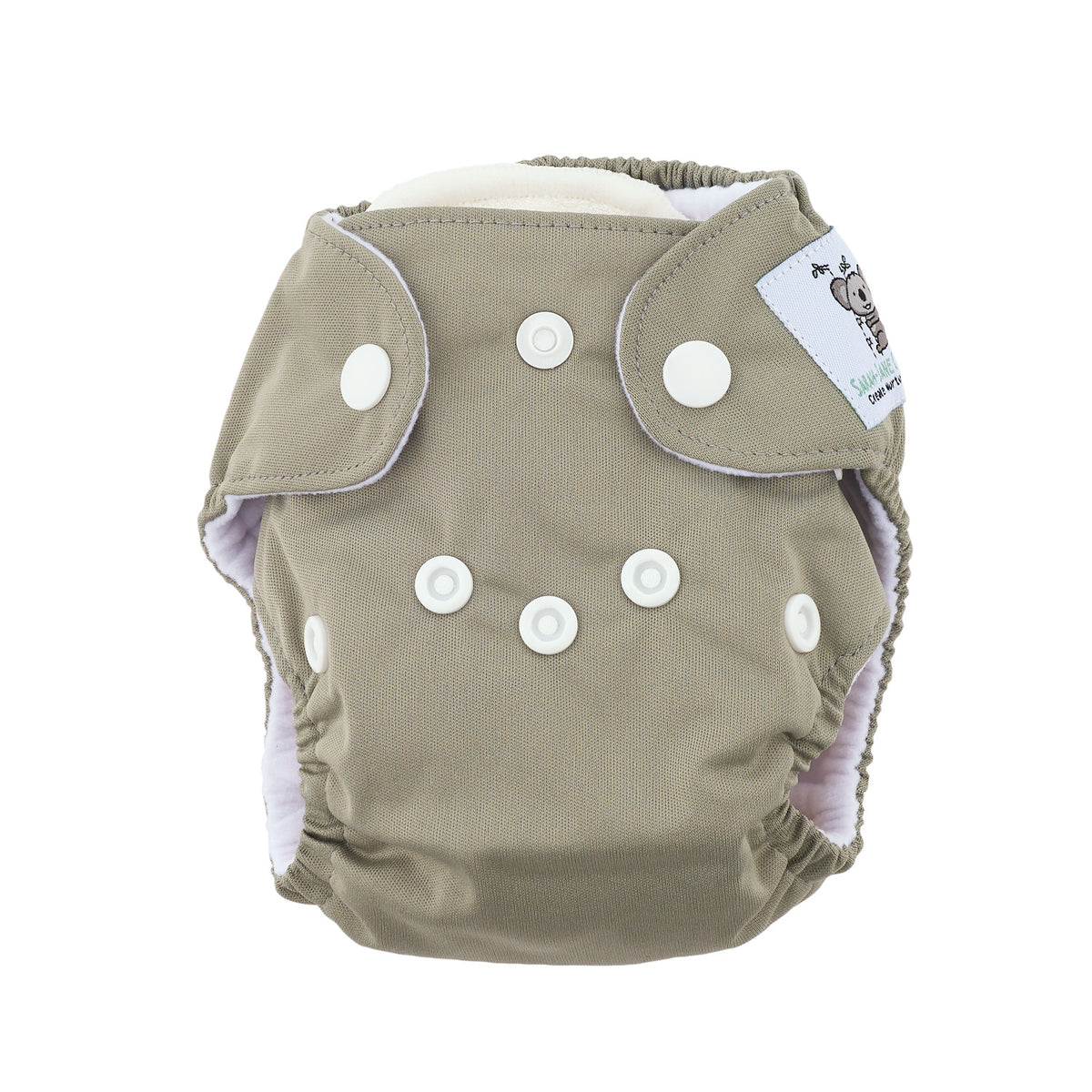 Modern Cloth Nappy (Pocket-OSFM)- NEWBORN 0-3 months- Slate Grey + Insert
