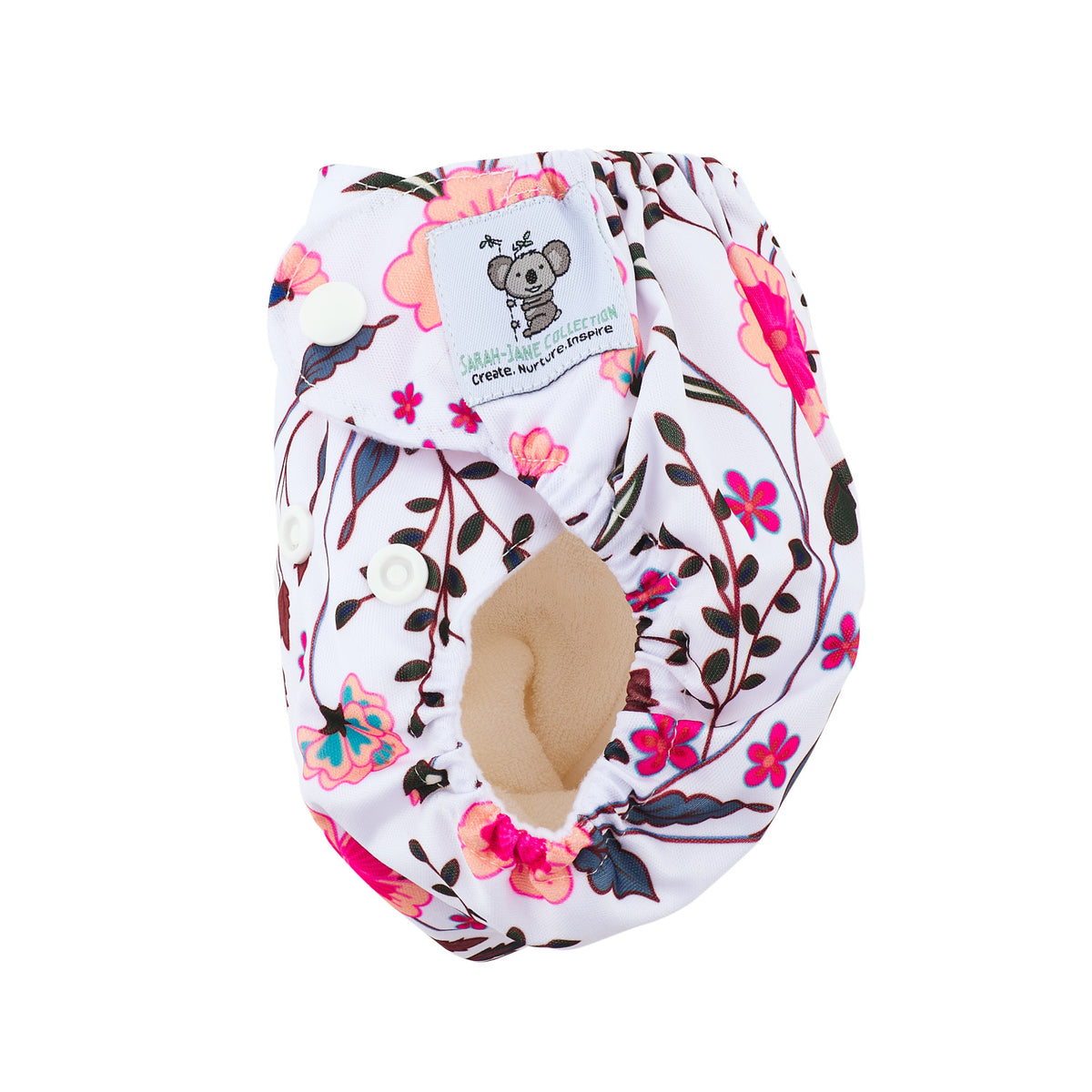 Modern Cloth Nappy (Pocket-OSFM)- NEWBORN 0-3 months- Spring Meadow + Insert