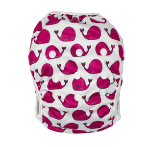 Reusable Swim Nappy- Fuschia Pink Whale