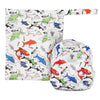 Reusable Swim Nappy & Waterproof Wet Bag- Shark