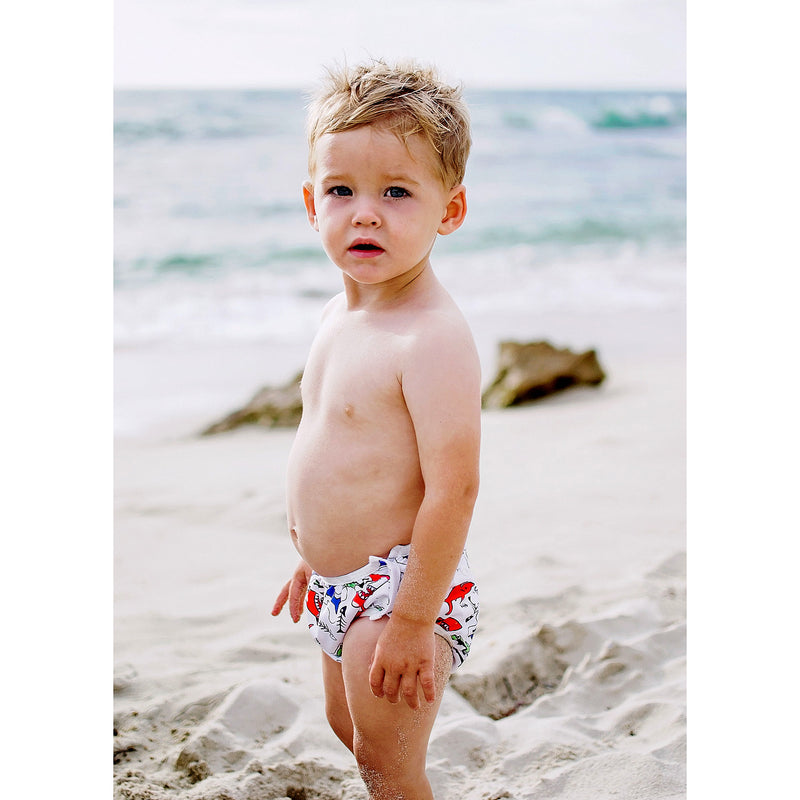 Reusable Swim Nappy & Waterproof Wet Bag- Shark