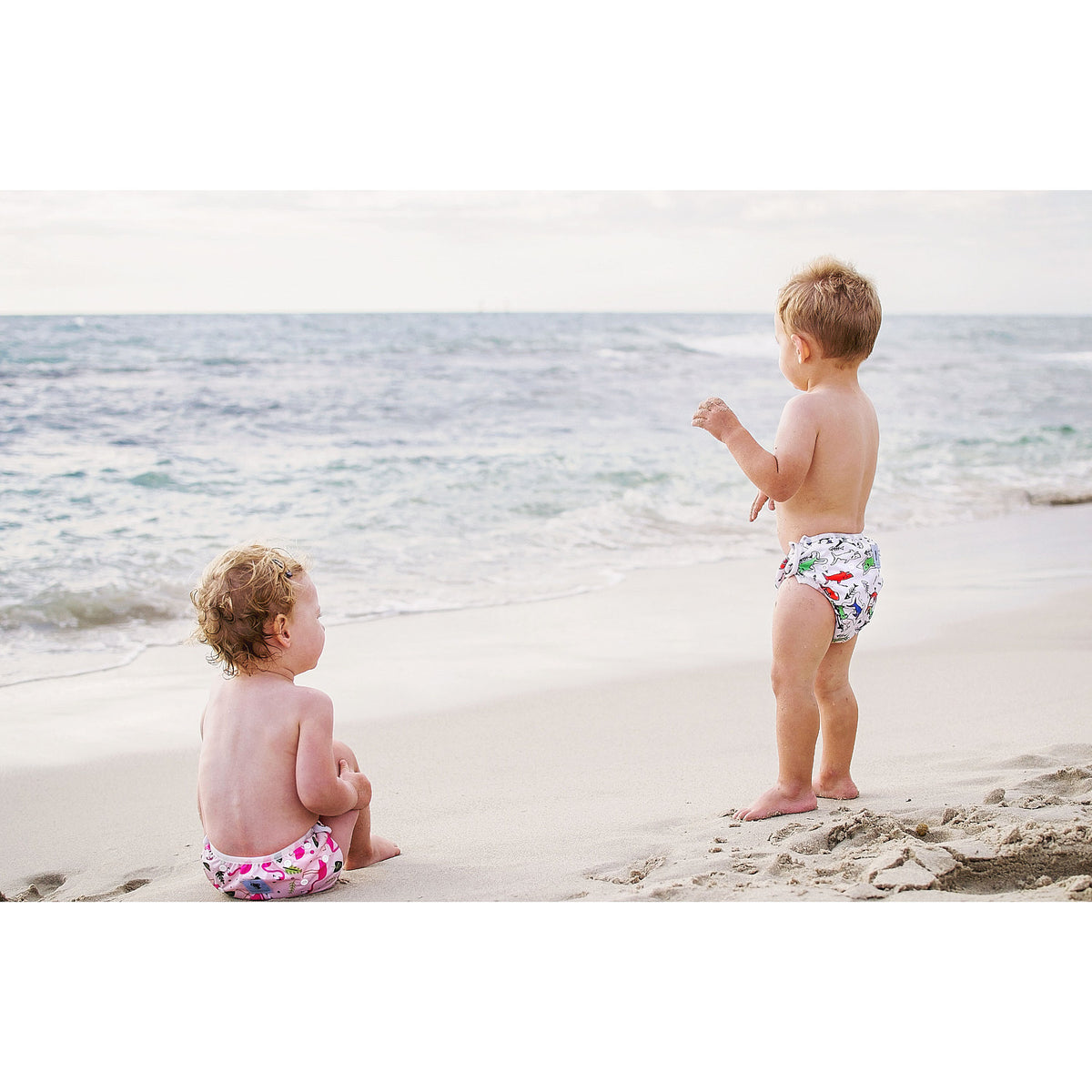 Reusable Swim Nappy- Pink Flamingo LARGE