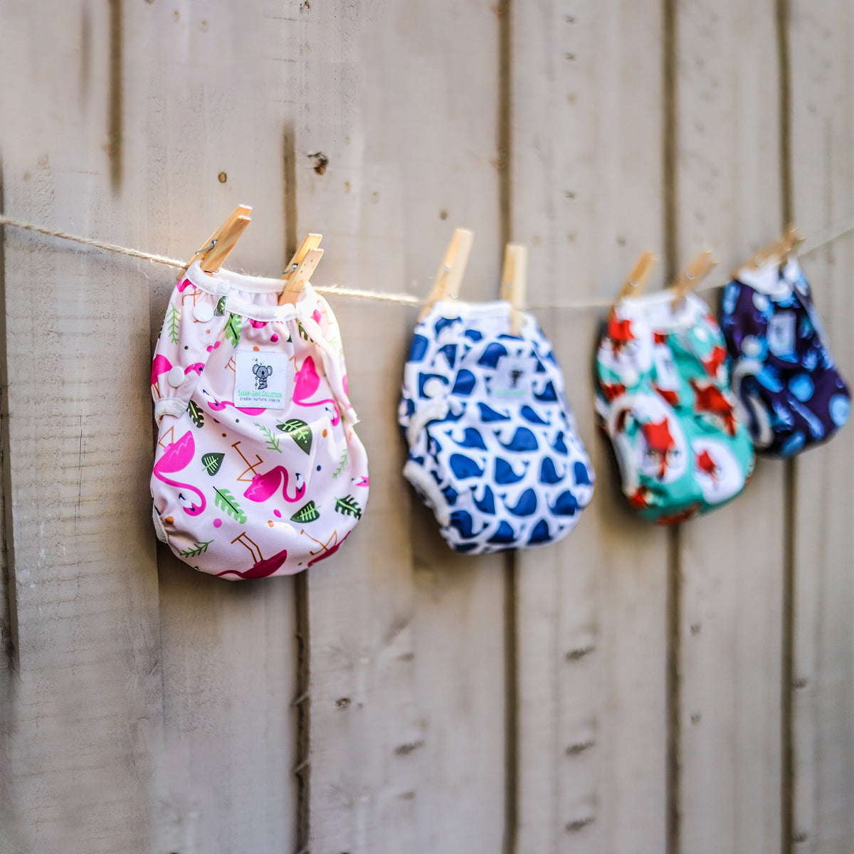 Reusable Swim Nappy- Standard- Pink Flamingo