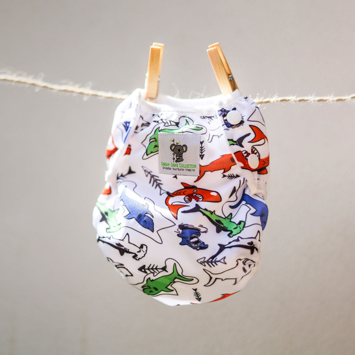 Reusable Swim Nappy Bundle- Set of 2 - Octopus & Shark