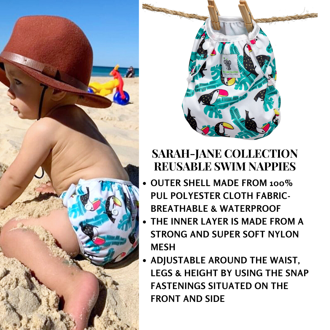 Baby & Toddler Swim Bundle with Towel - Toucan Aqua