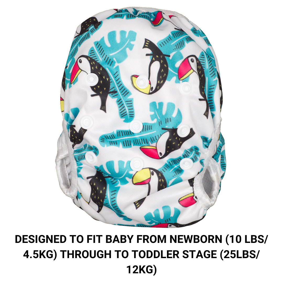 Baby & Toddler Swim Bundle with Towel - Toucan Aqua