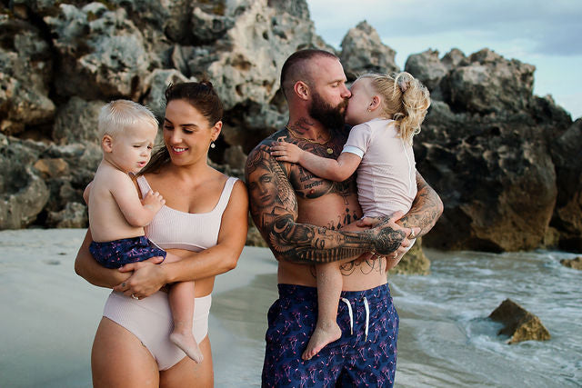 MENS Board Shorts | Swim Shorts | Faded Flamingo **Only XXL Left**