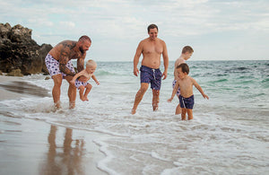 BOYS Board Shorts | Swim Shorts | Faded Flamingo