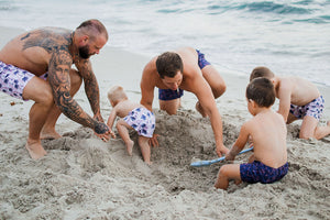 BOYS Board Shorts | Swim Shorts | Faded Flamingo