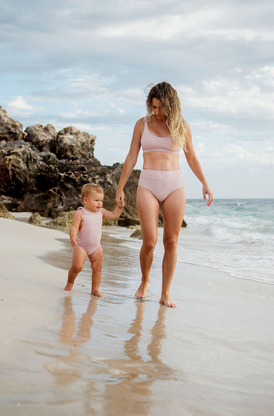 Ribbed Bikini Top | Blush Pink