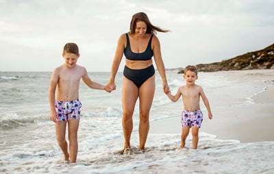 Ribbed Bikini Bottoms | High Waisted | Ocean Blue