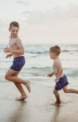 BOYS Board Shorts | Swim Shorts | Faded Flamingo