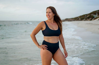 Ribbed Bikini Top | Ocean Blue