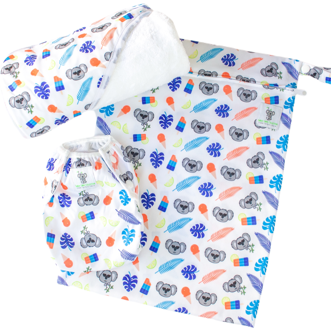 Baby & Toddler Swim Bundle with Towel - Blue Koala