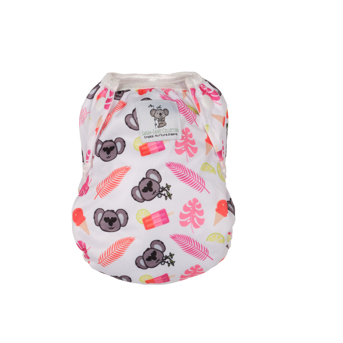 Reusable Swim Nappy- Pink Koala LARGE