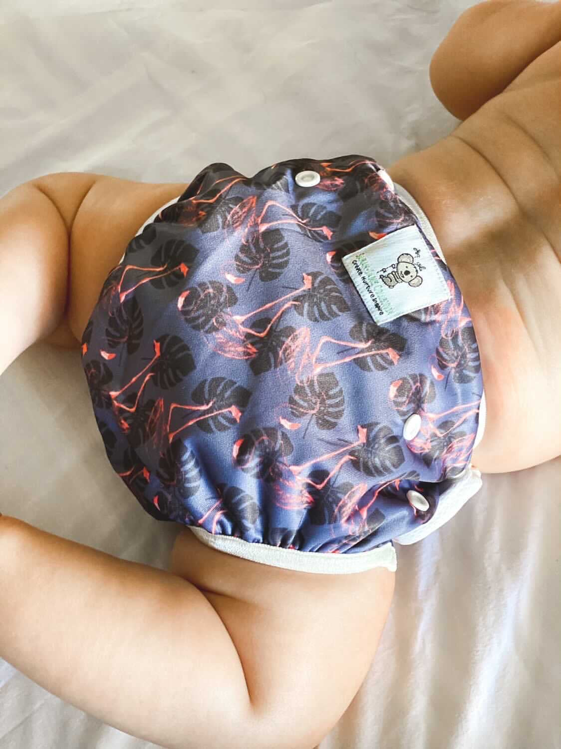 Reusable Swim Nappy- Standard - Faded Flamingo