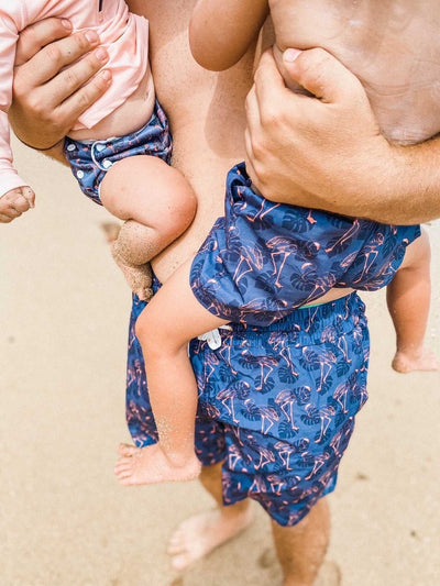 Reusable Swim Nappy- Standard - Faded Flamingo