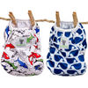 Reusable Swim Nappy Bundle- Set of 2 - Shark & Blue Whale