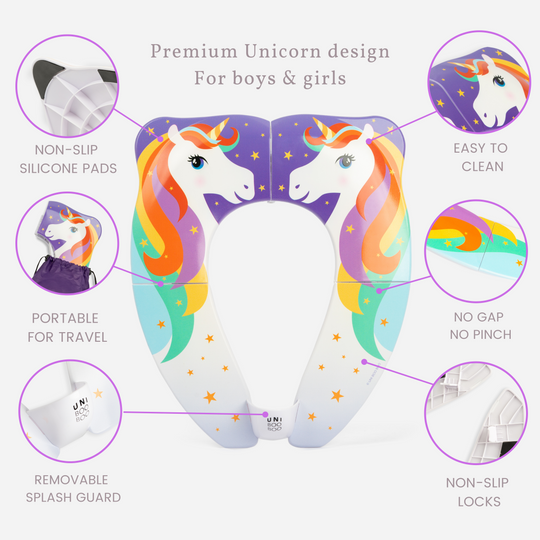 UNI BOO BOO Kid's Portable Travel Potty Seat - Unicorn